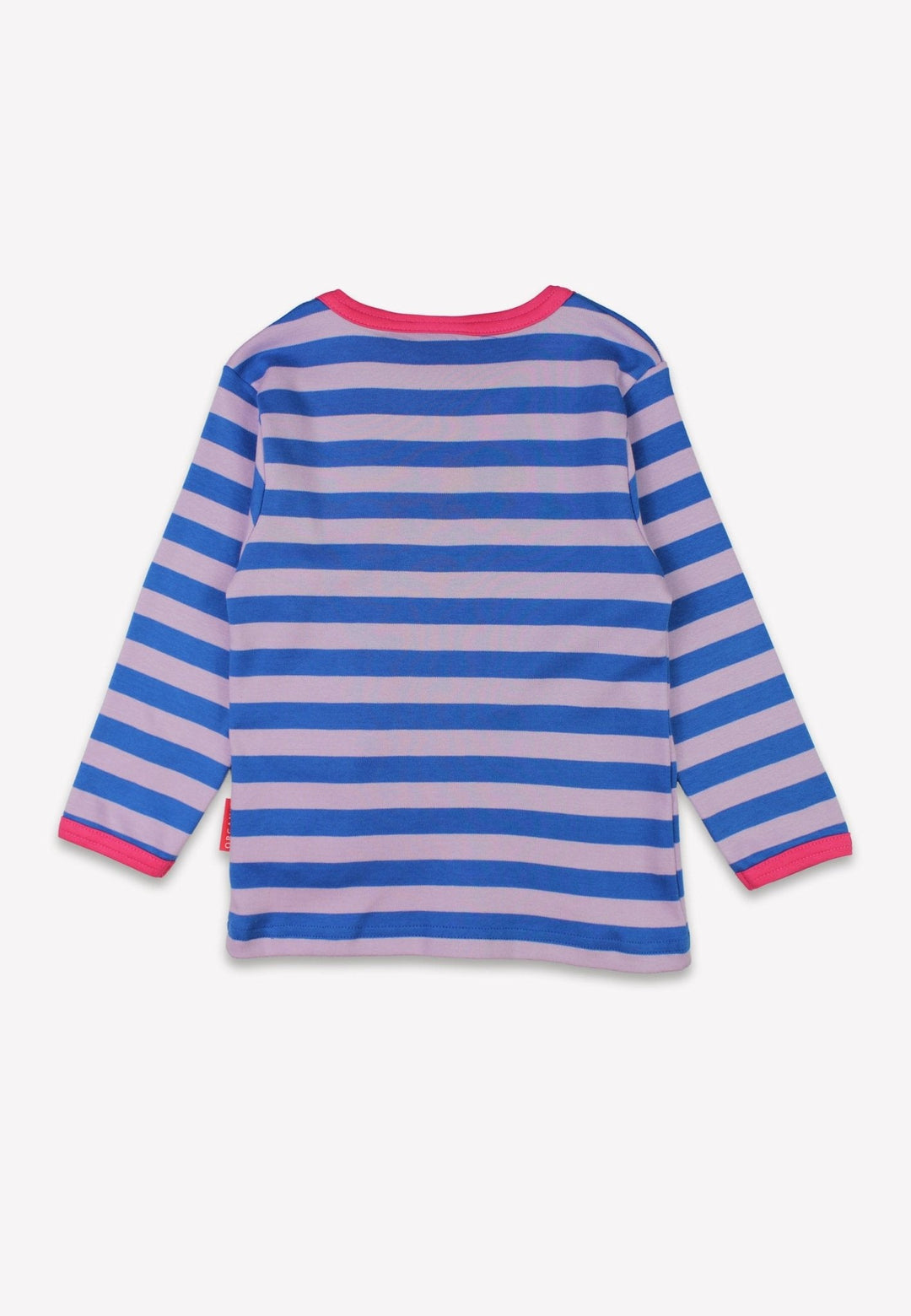 Organic Striped Daisy Applique Long-Sleeved T-Shirt