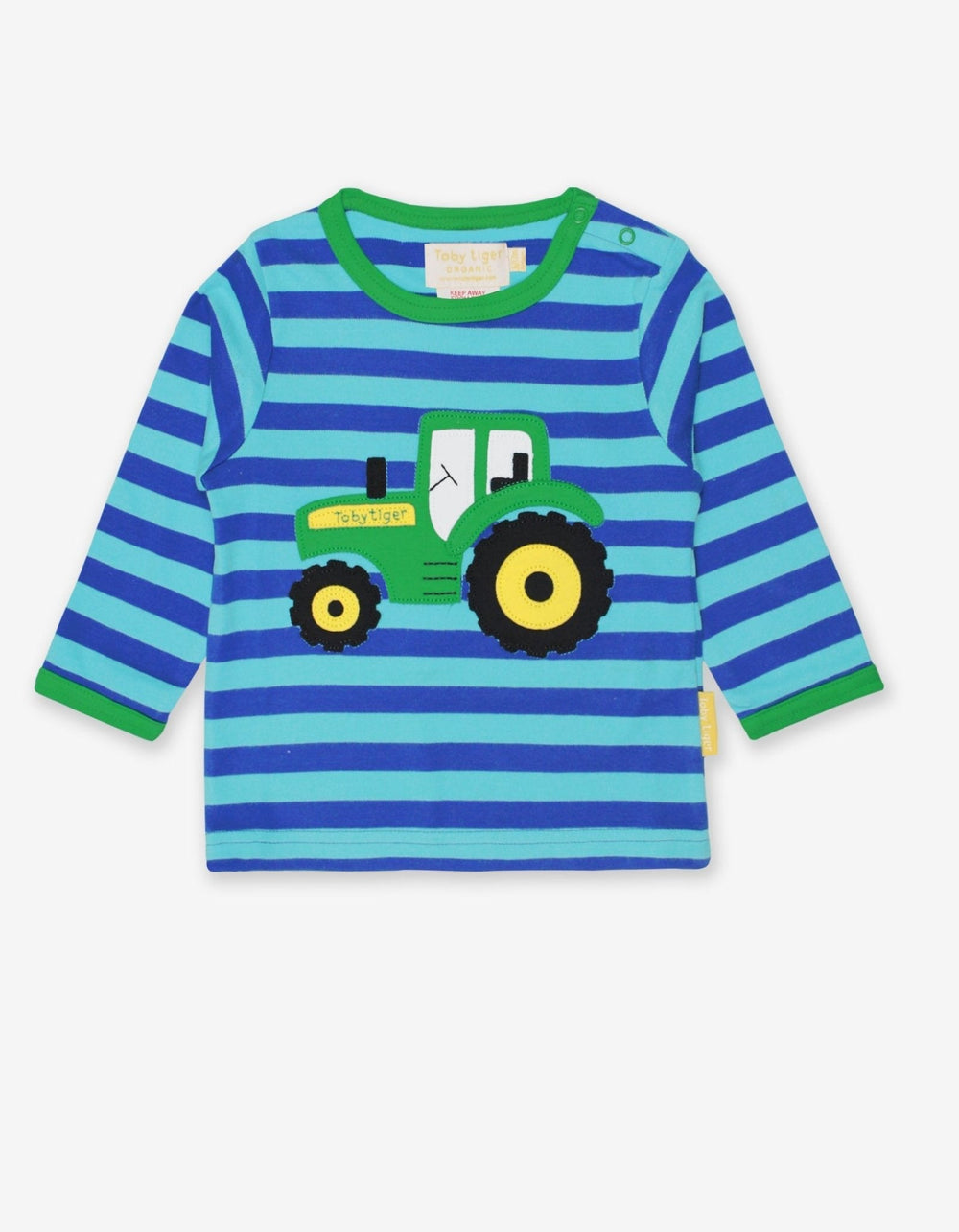 Organic Tractor Applique Long-Sleeved T-Shirt