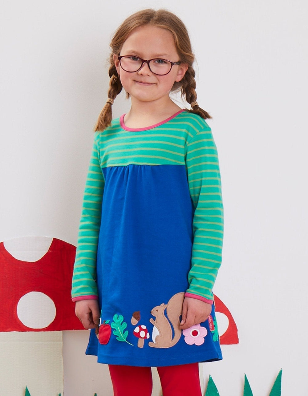 Organic Forest Adventure Applique T-Shirt Dress