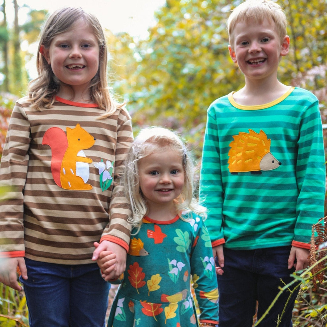 Organic Autumn Print Skater Dress