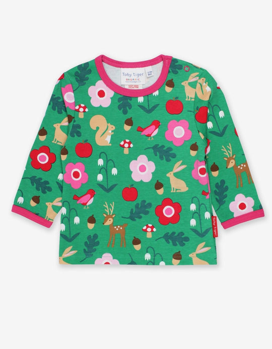 Organic Forest Adventure Print Long-Sleeved T-Shirt