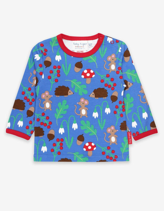 Organic Woodland Print Long-Sleeved T-Shirt