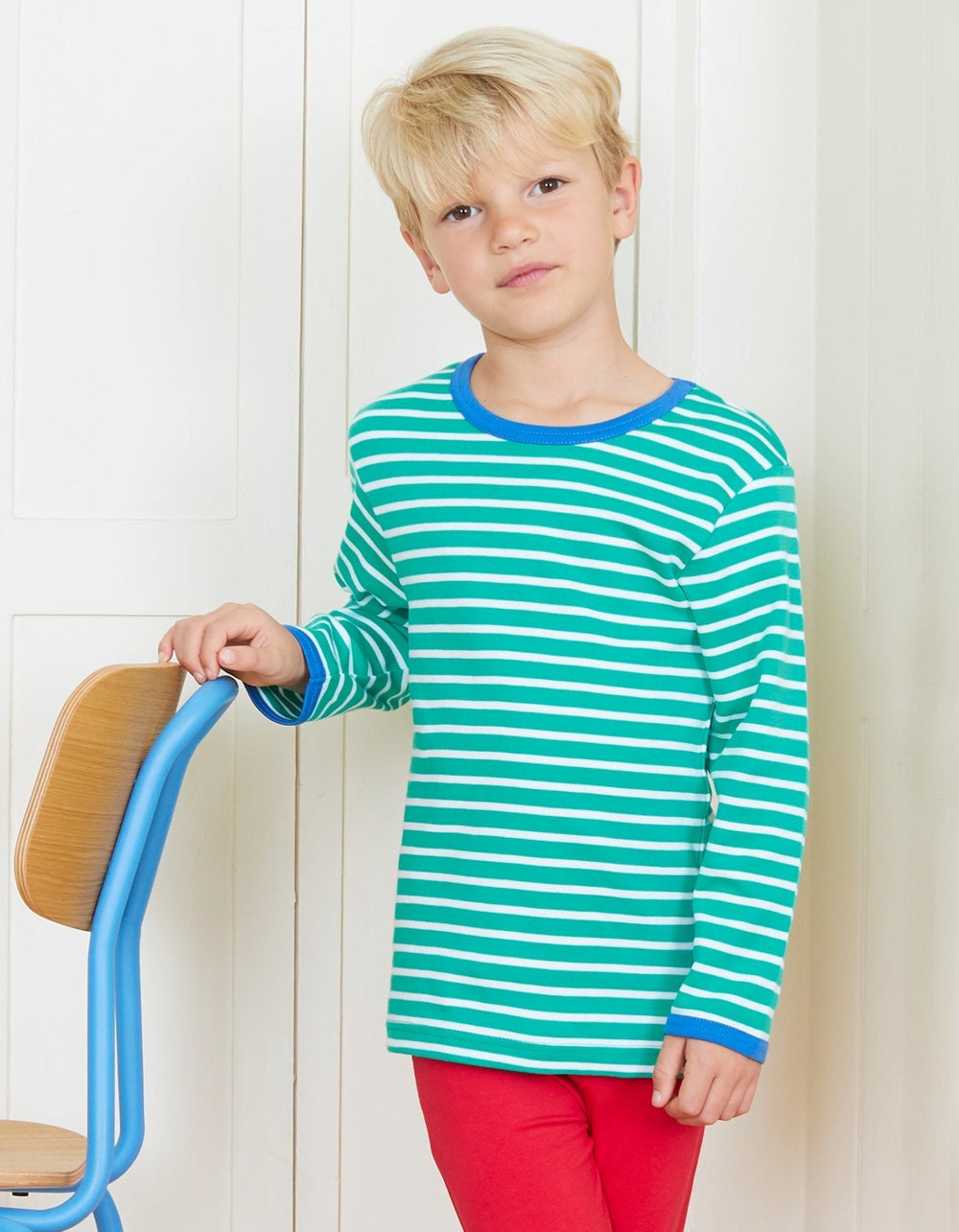 Organic Green Breton Long-Sleeved T-Shirt