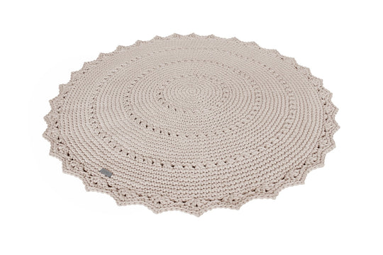 Crochet Mandala Rug | Beige