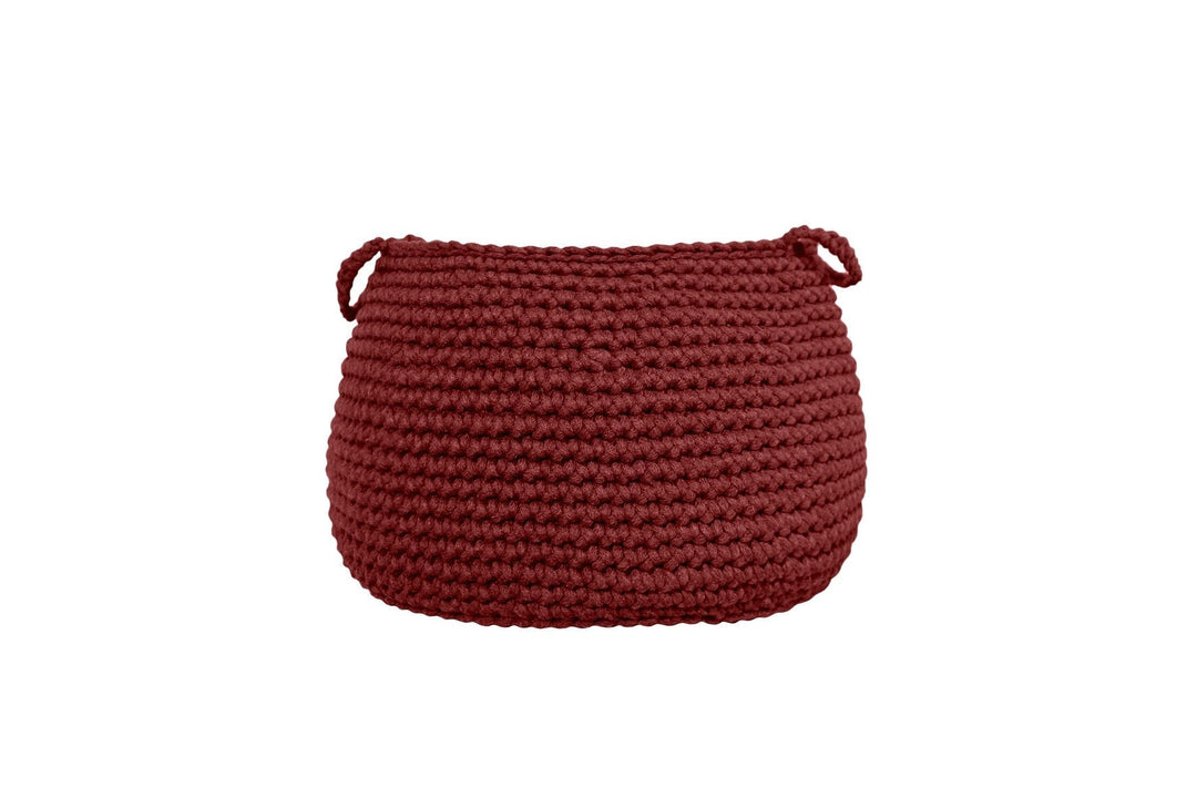 Crochet Basket, Size L - Terracotta