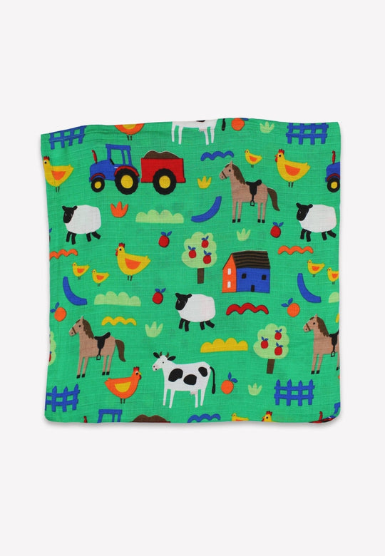 Organic Hillside Print 2 Pack Muslins