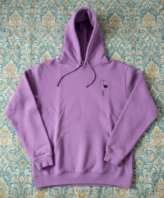 Organic Adult Hoodie | Chip the Seagull - Lavender