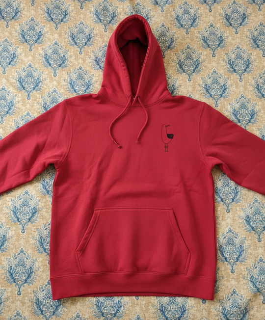 Organic Adult Hoodie | Chip the Seagull - Red