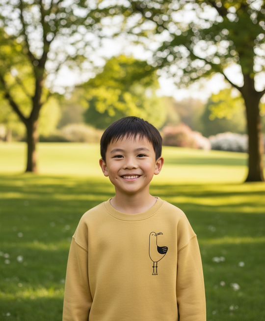 Organic Kids’ Sweatshirt | Chip the Seagull - Viva Yellow