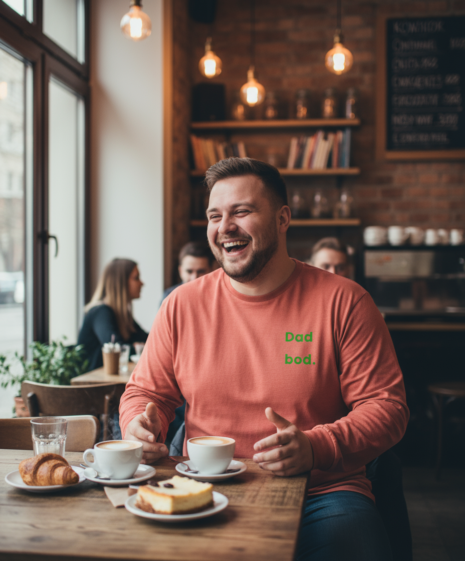 Organic Long Sleeve Adult T-Shirt - Dad Bod