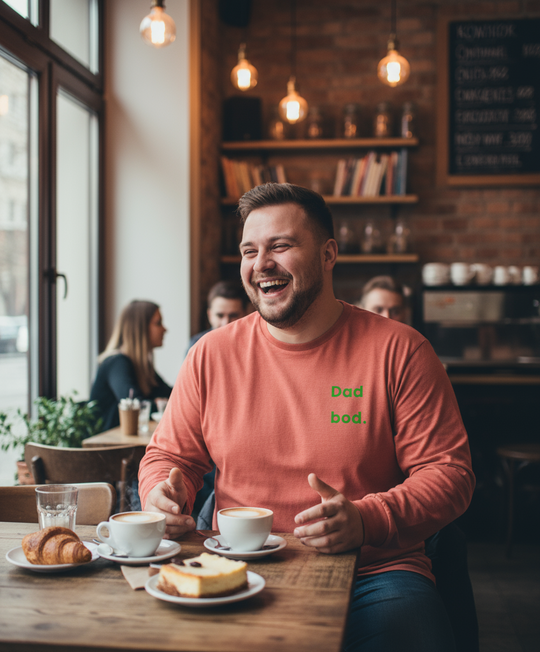 Organic Long Sleeve Adult T-Shirt - Dad Bod