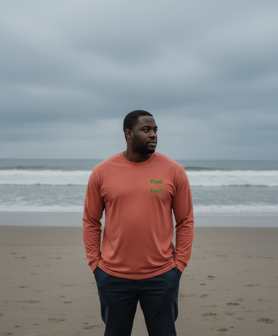 Organic Long Sleeve Adult T-Shirt - Dad Bod