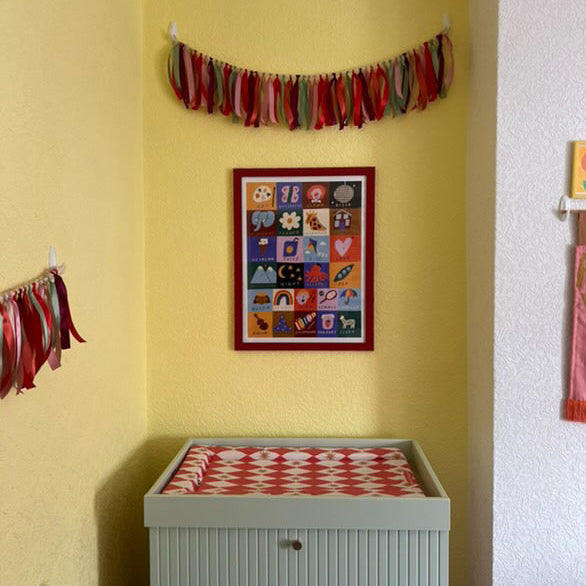 Changing Mat - Red Harlequin