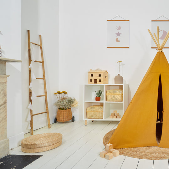 100% Cotton Canvas Ultra Anti-UV Play Teepee | Hettie - Ochre