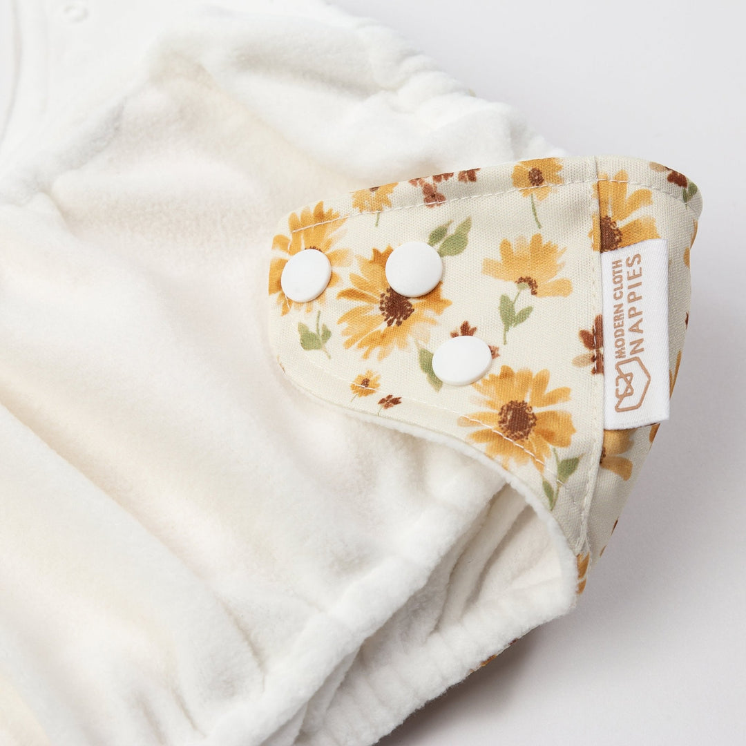 One Size All-In-One Reusable Cloth Nappy - Lilac Gingham