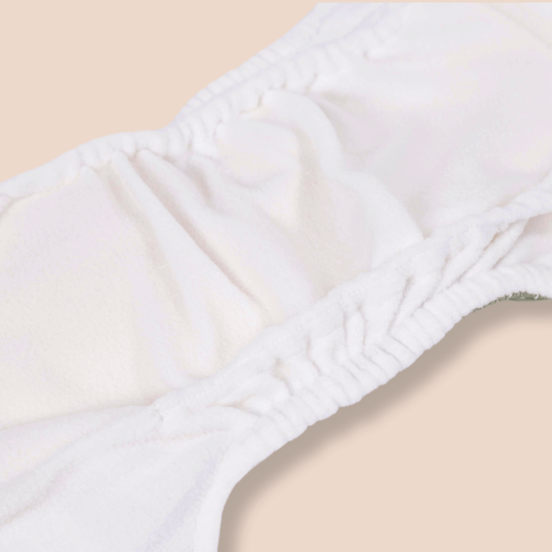 One Size All-In-One Reusable Cloth Nappy - Lilac Gingham