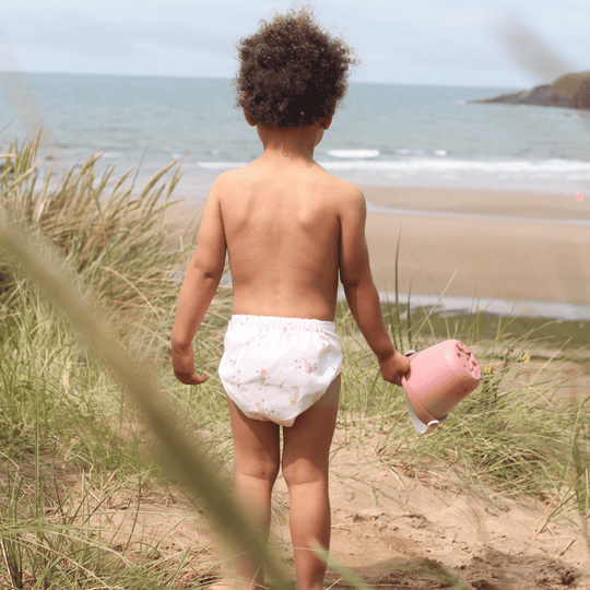 One Size Baby to Toddler Reusable Swim Nappies - Seahorse Snuggles