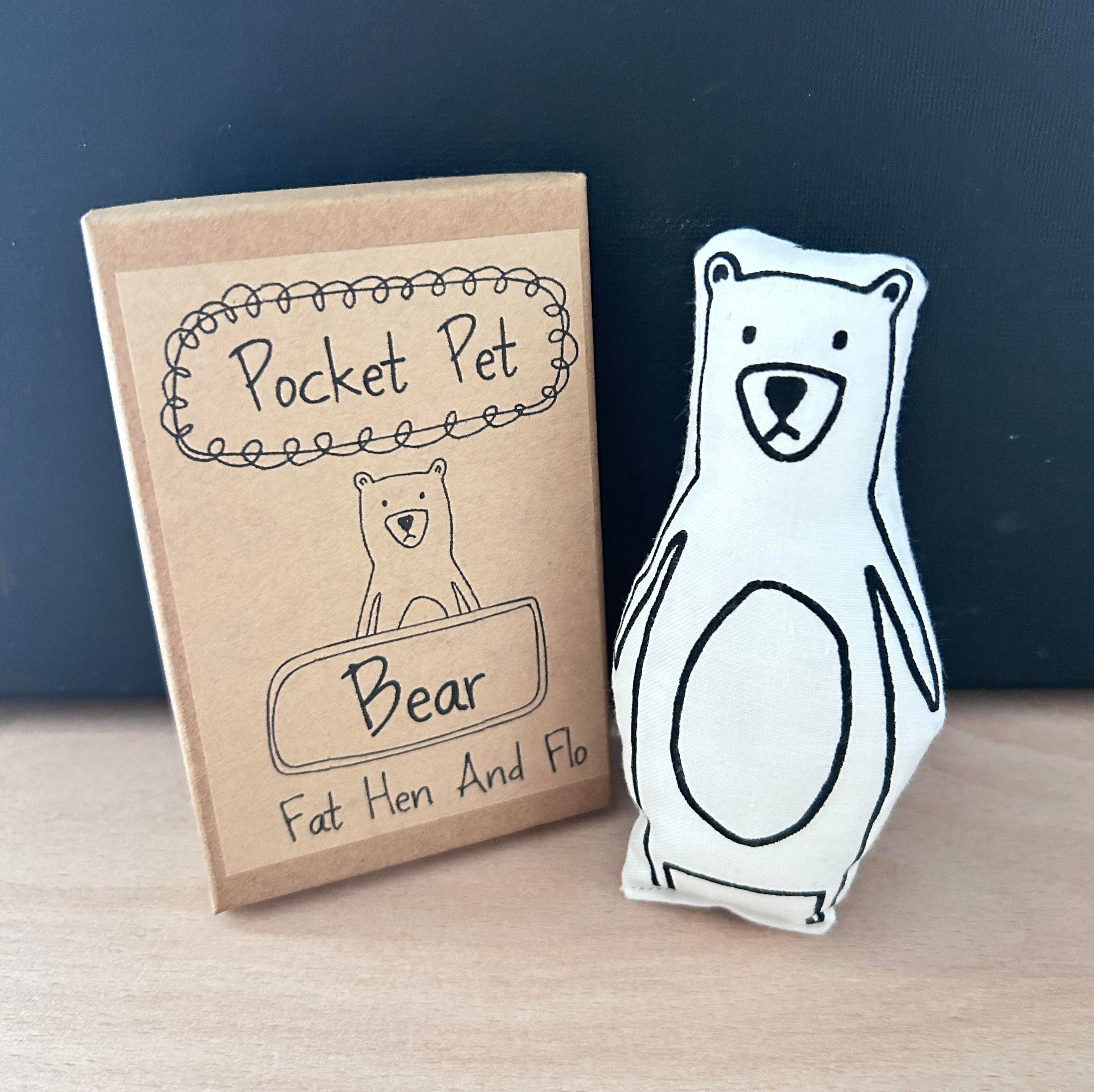 Screen Printed Cushion Doll | Pocket Pet Bear - Moo Like a Monkey