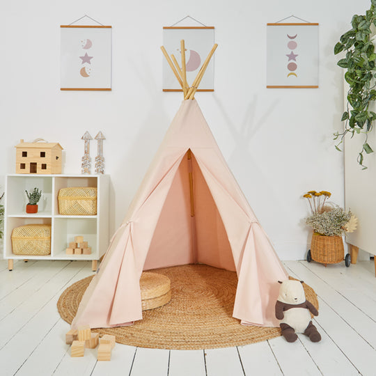100% Cotton Canvas Ultra Anti-UV Play Tent | Hettie - Petal