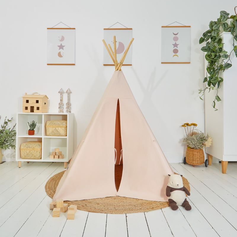 100% Cotton Canvas Ultra Anti-UV Play Tent | Hettie - Petal
