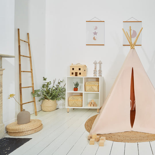 100% Cotton Canvas Ultra Anti-UV Play Tent | Hettie - Petal