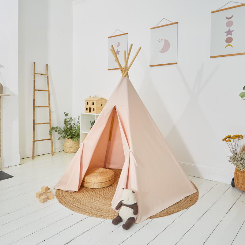 100% Cotton Canvas Ultra Anti-UV Play Tent | Hettie - Petal