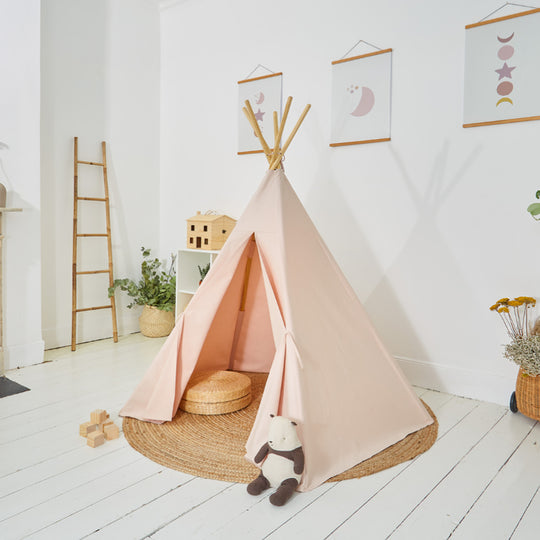 100% Cotton Canvas Ultra Anti-UV Play Tent | Hettie - Petal