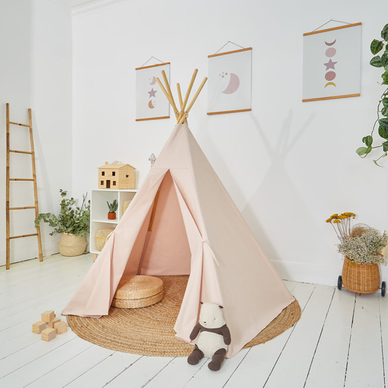 100% Cotton Canvas Ultra Anti-UV Play Tent | Hettie - Petal