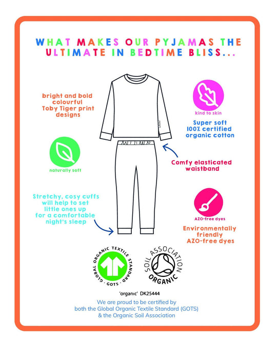 Organic Kitten Print Pyjamas