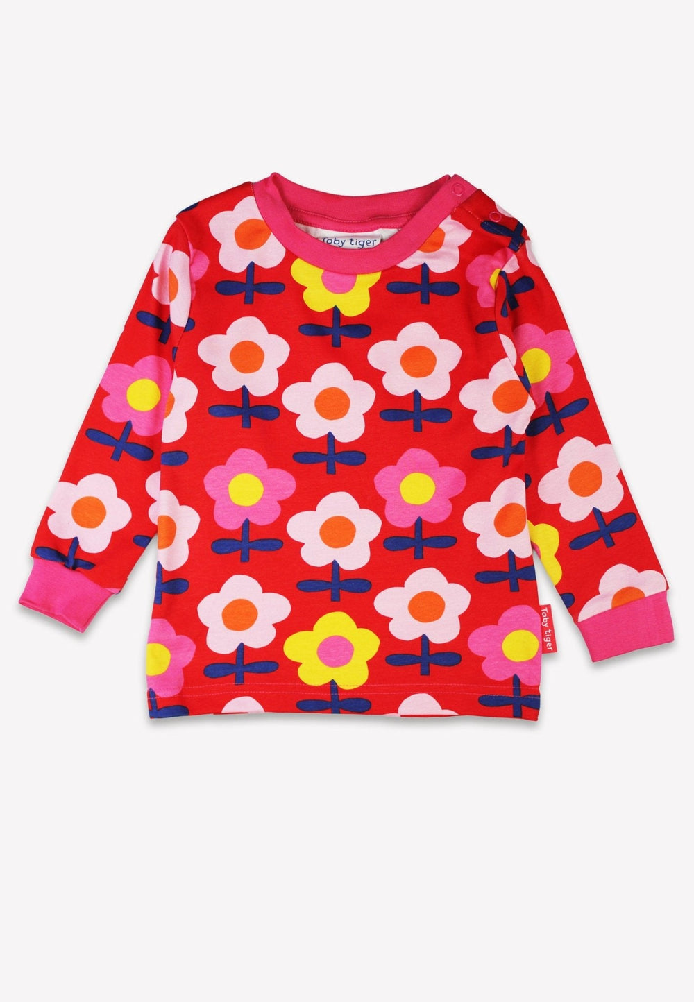 Organic Pink Flower Print Pyjamas