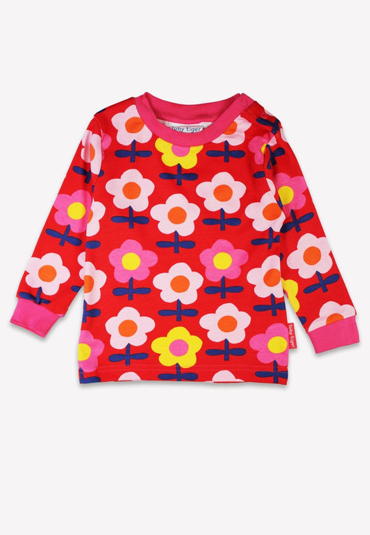 Organic Pink Flower Print Pyjamas