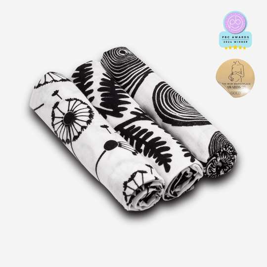 3-Pack Muslins - Plant Print