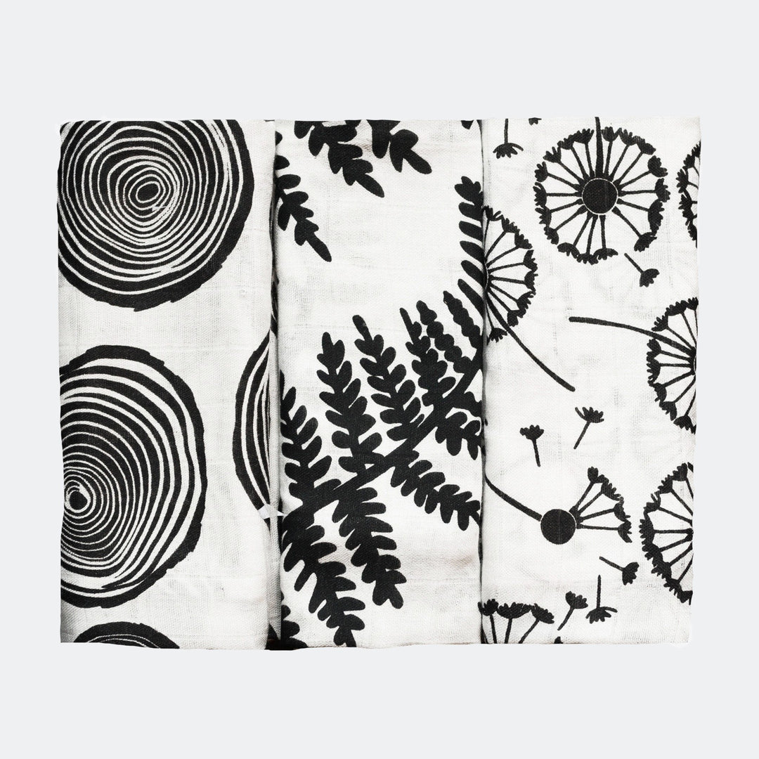 3-Pack Muslins - Plant Print