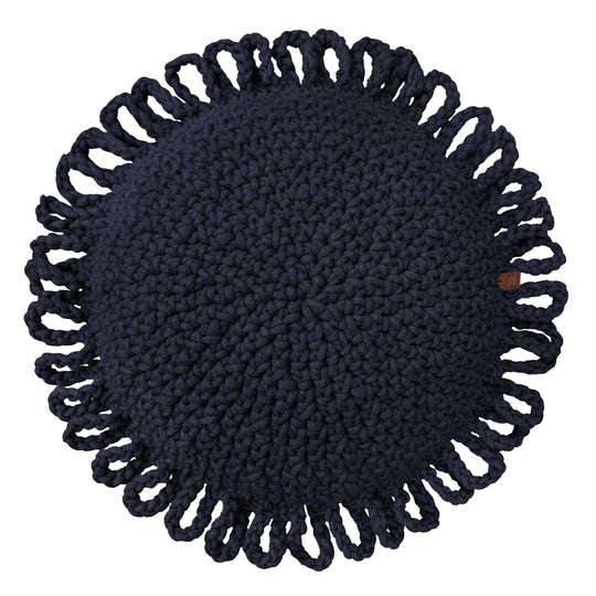 Crochet Fun Cushion | Navy Blue