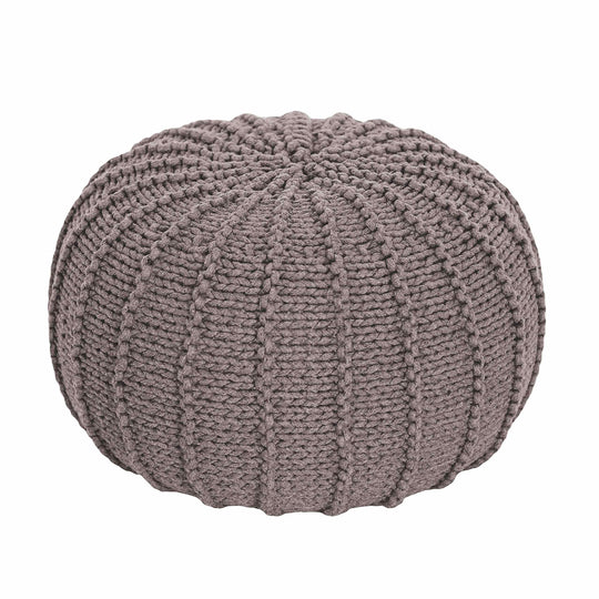 Knitted Pouffe, Small | Mocha