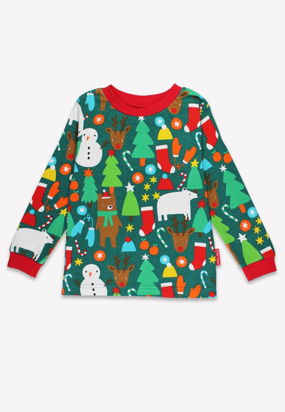 Organic Christmas Bear Print Pyjamas