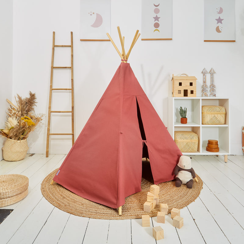 100% Cotton Canvas Ultra Anti-UV Play Teepee | Charlie - Rose