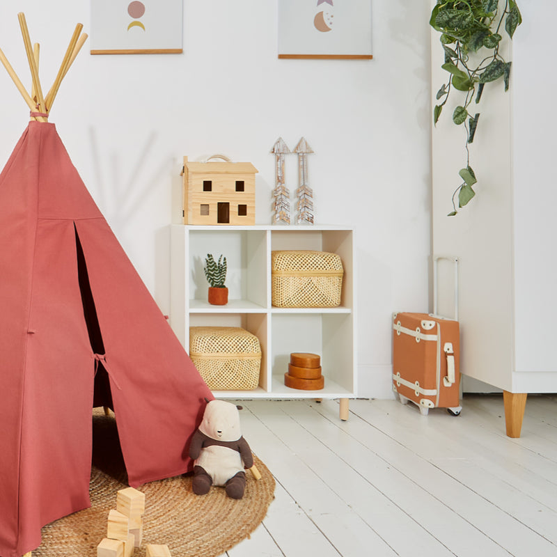 100% Cotton Canvas Ultra Anti-UV Play Teepee | Charlie - Rose