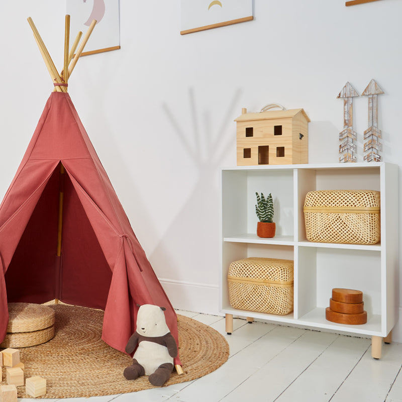 100% Cotton Canvas Ultra Anti-UV Play Teepee | Charlie - Rose