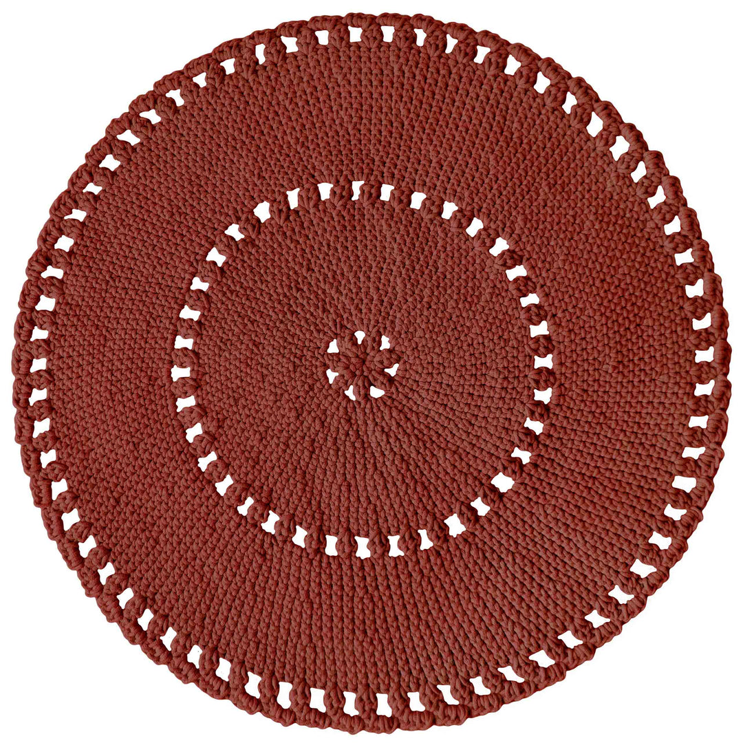 Crochet Boho Rug | Terracotta