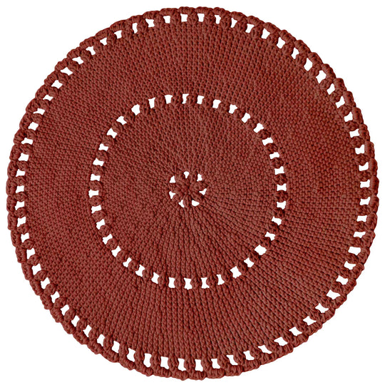 Crochet Boho Rug | Terracotta