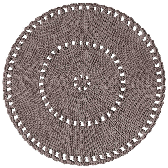 Crochet Boho Rug | Mocha