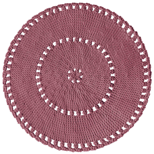 Crochet Boho Rug | Old Rose