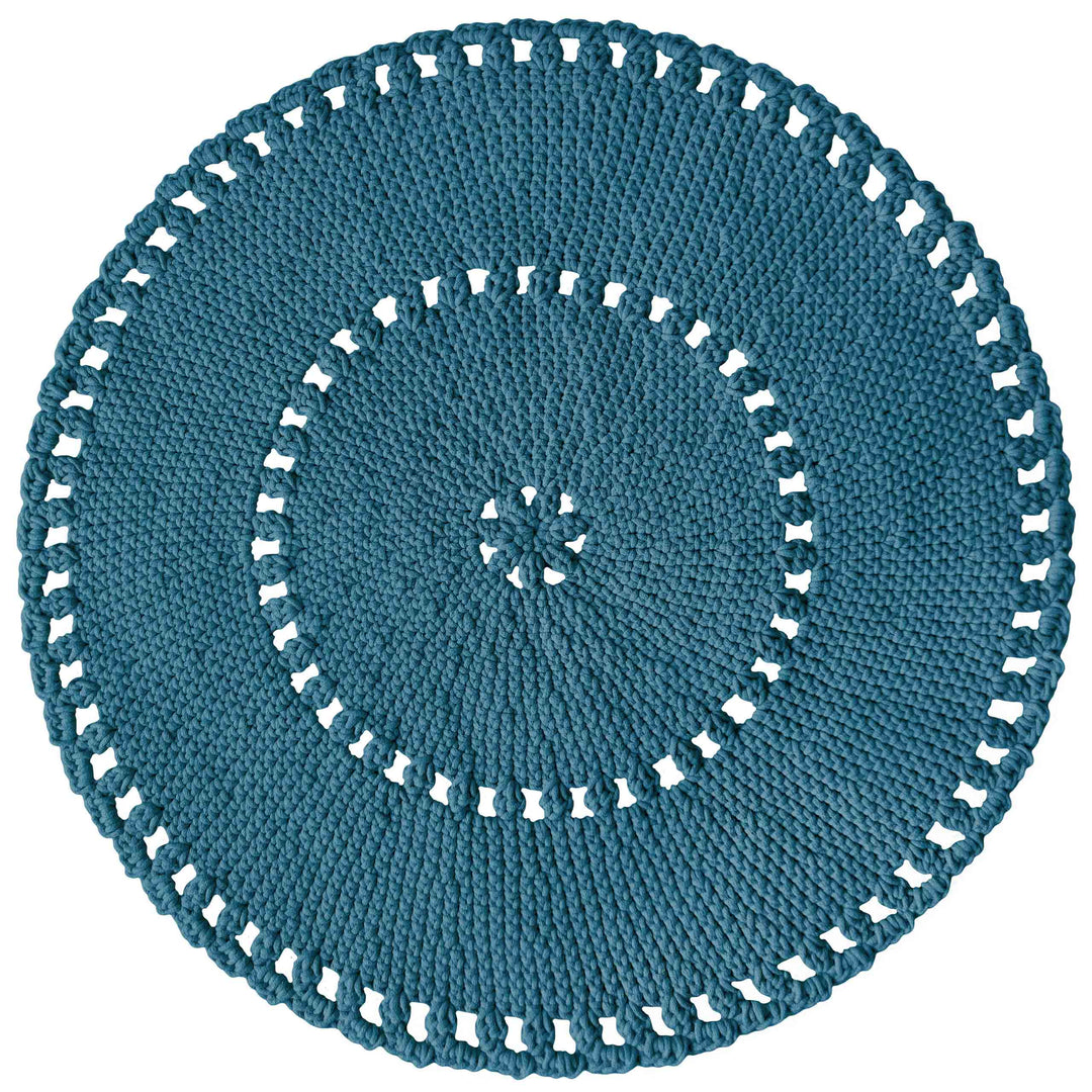 Crochet Boho Rug | Petrol