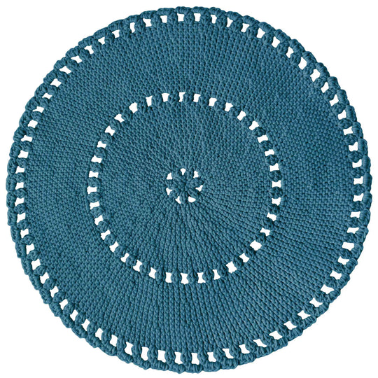 Crochet Boho Rug | Petrol