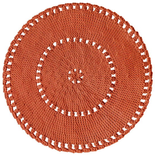 Crochet Boho Rug | Pumpkin