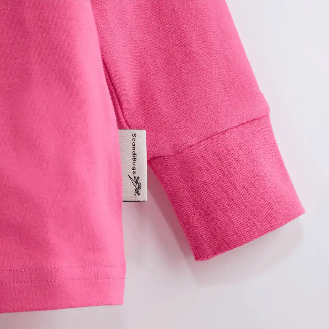 ScandiBugs Own Label Organic Long Sleeve Top - Bubblegum Pink