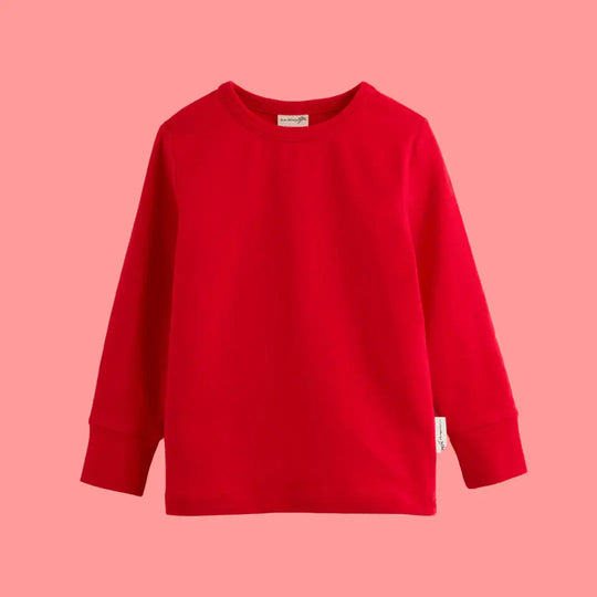 ScandiBugs Own Label Organic Long Sleeve Top - Roaring Red
