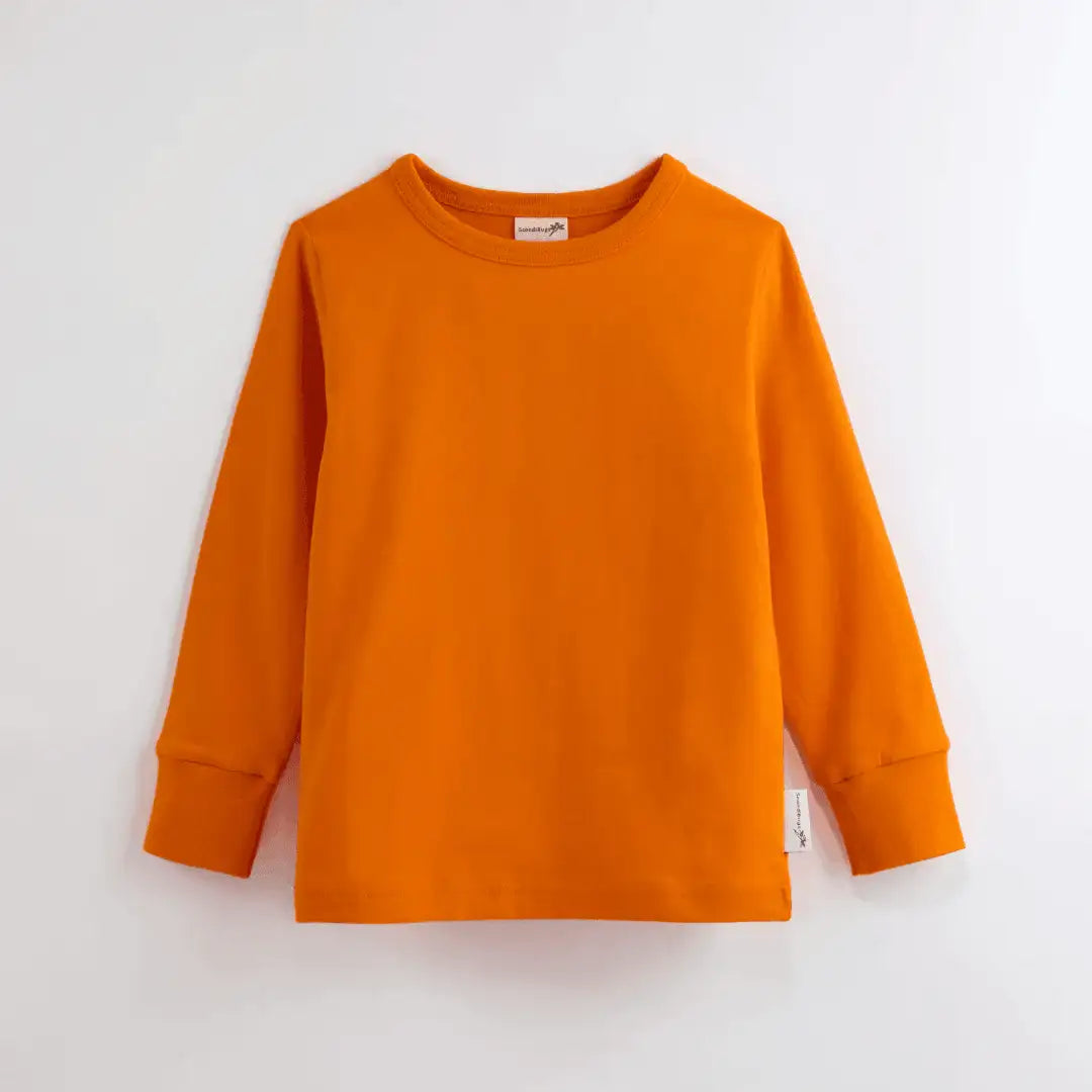 ScandiBugs Own Label Organic Long Sleeve Top - Tangelo Orange