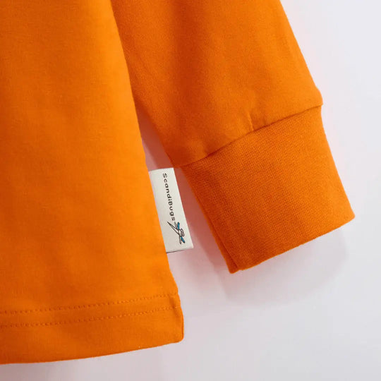 ScandiBugs Own Label Organic Long Sleeve Top - Tangelo Orange
